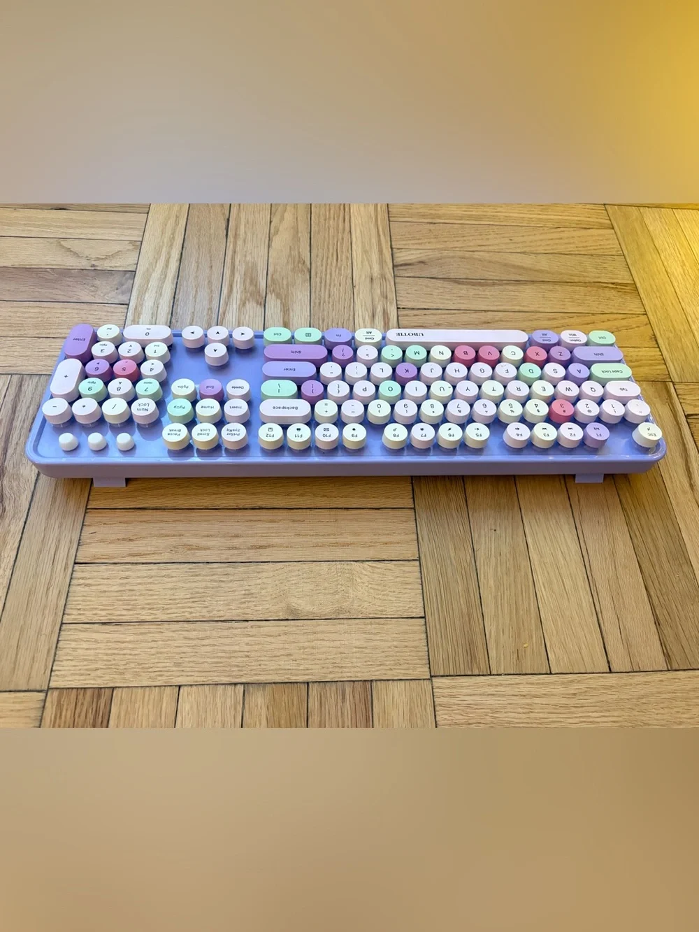 UBOTIE Viral Purple Pastel Colorful Wireless Keyboard and Mouse Windows or Mac